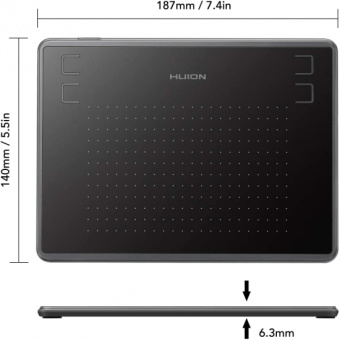 Купить графический планшет huion 4.8"x3" h430p (h430p_huion) через интернет магазин Ташкенте